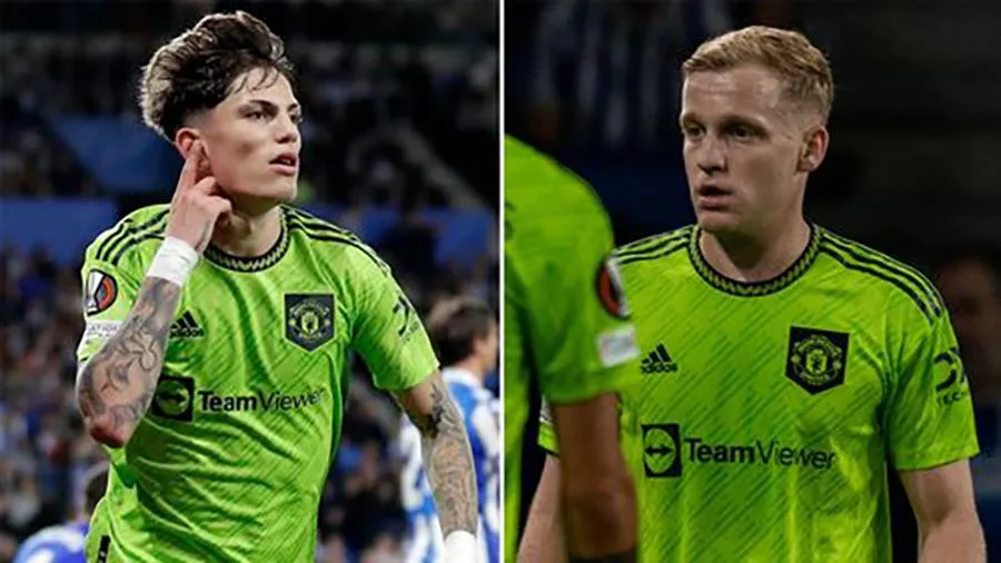 Garnacho hay Donny Van De Beek có thể tiếp tục được Ten Hag trọng dụng khi MU đang gặp khủng hoảng hàng công. ẢNH: MIRROR