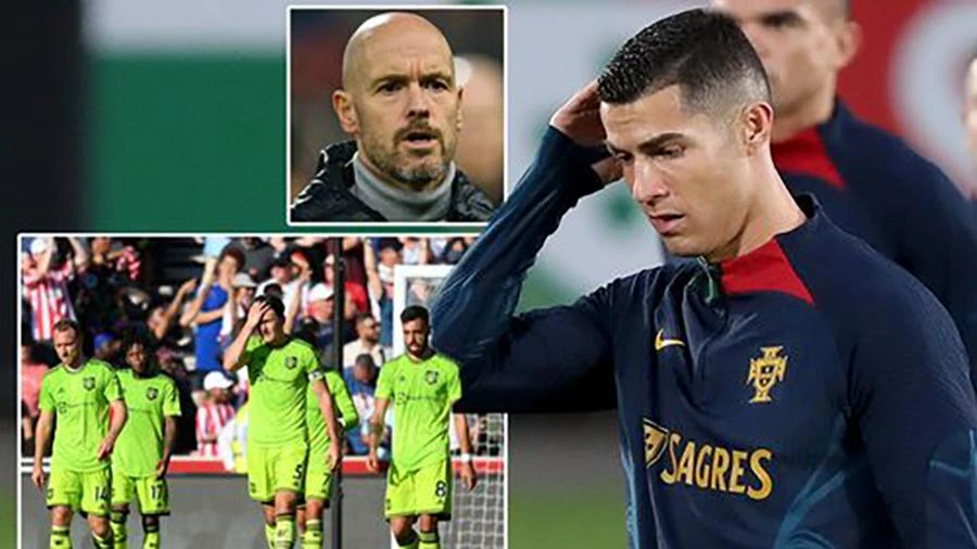 Ronaldo tố tình hình MU tồi tệ đến mức Ten Hag phải thực hiện cuộc đại tu toàn diện. ẢNH: MIRROR Ronaldo tố cáo tình hình tồi tệ của Manchester United