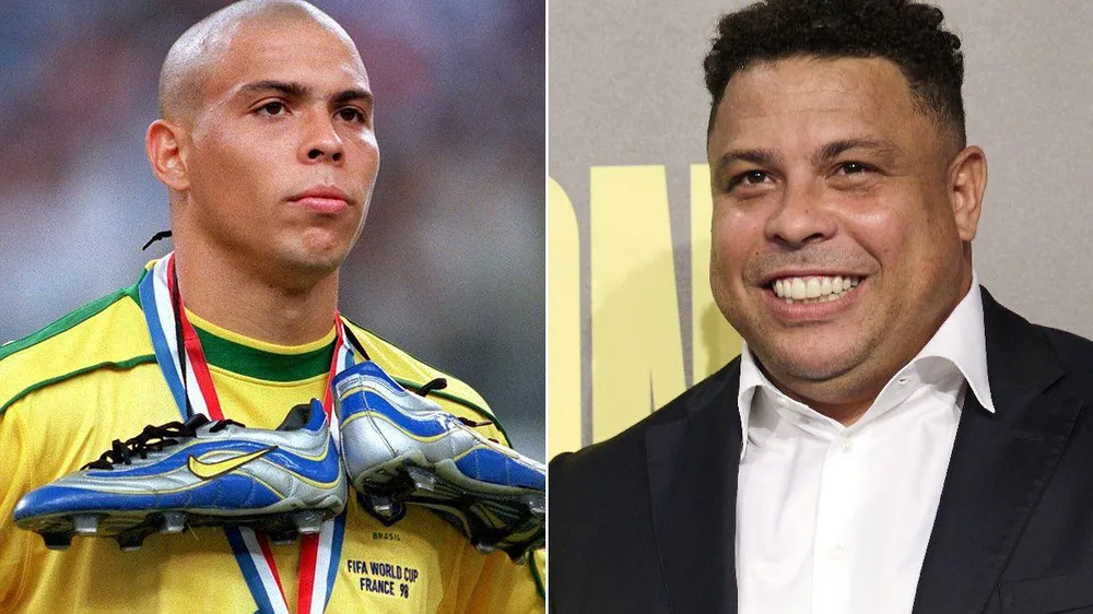 Ronaldo từng giành quả bóng vàng thế giới, vua phá lưới World Cup 2002 với 8 bàn và đăng quang World Cup 2002 cùng tuyển Brazil. ẢNH: MIRROR