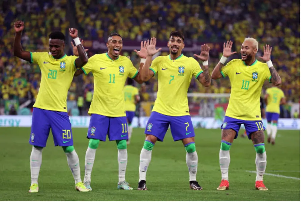Brazil thắng dễ Hàn Quốc để vào tứ kết. Ảnh:GETTY Brazil thắng dễ Hàn Quốc để vào tứ kết. Ảnh:GETTY