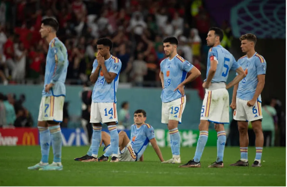 TBN thất bại trên chấm luân lưu trước Morocco. Ảnh: GETTY