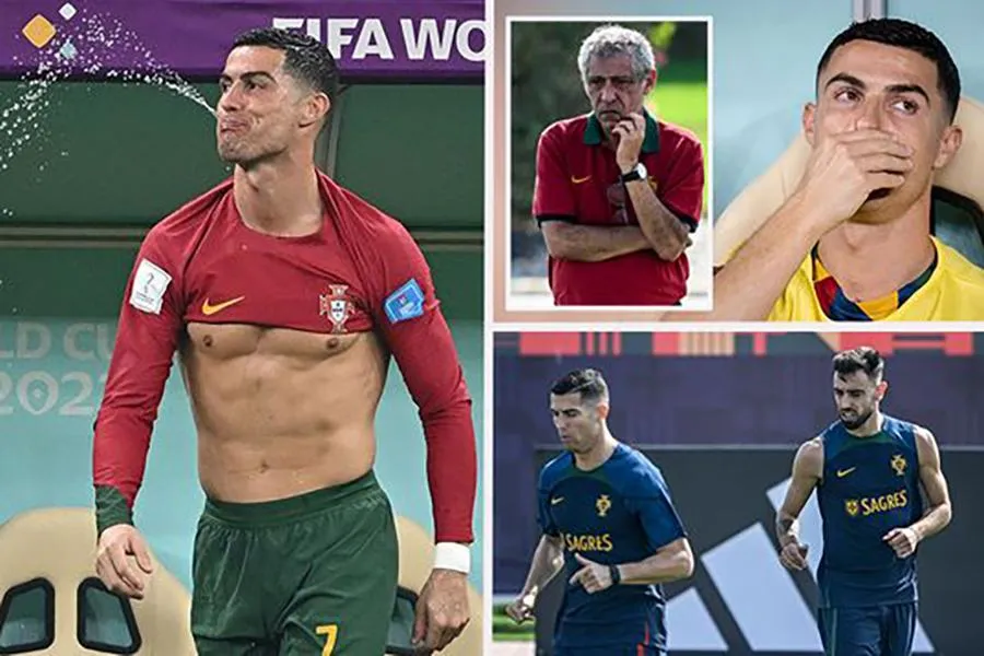 Ronaldo đang lặp lại những gì xảy ra tại MU ở đội tuyển Bồ Đào Nha. ẢNH: DAILY STAR