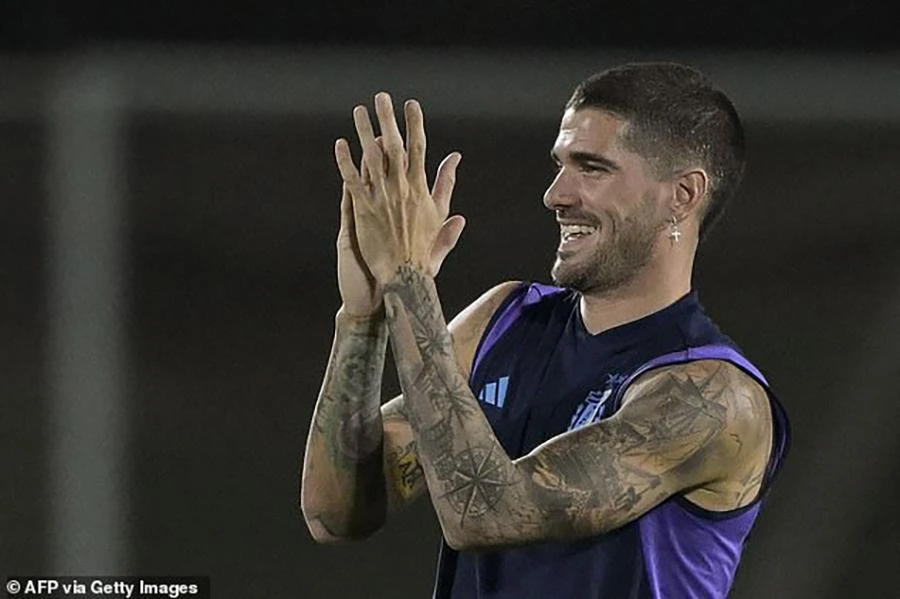 Thông tin 'vệ sĩ' của Lionel Messi là Rodrigo De Paul dính chấn thương bị lộ ra bên ngoài. ẢNH: GETTY