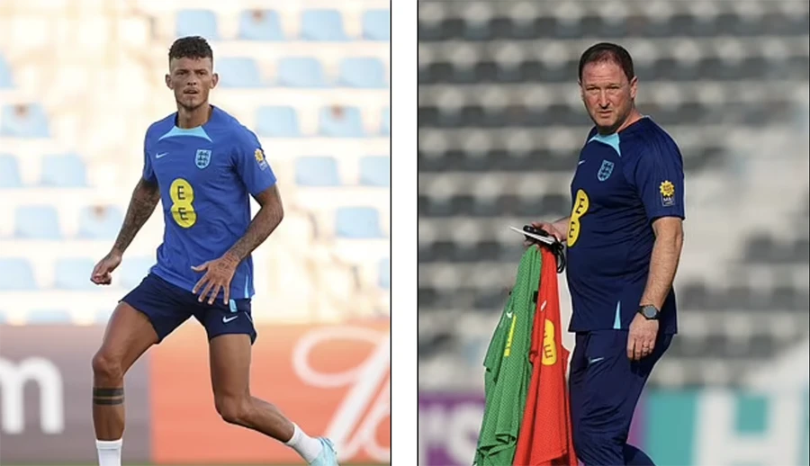 Ben White mâu thuẫn với trợ lý Steve Holland. ẢNH: GETTY, PA