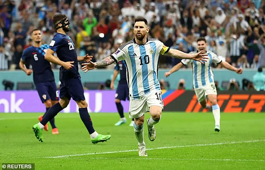 Messi được bầu chọn là cầu thủ xuất sắc nhất trận đấu. ẢNH: REUTERS