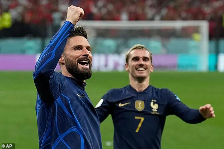Giroud đã có 4 bàn thắng ở World Cup 2022. ẢNH: AP