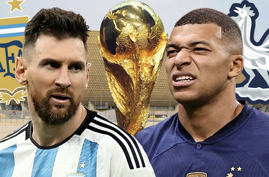 Hai người đồng đội tại PSG Lionel Messi và Kylian Mbappe sẽ tranh chức vô địch World Cup 2022. ẢNH: SUN SPORTS