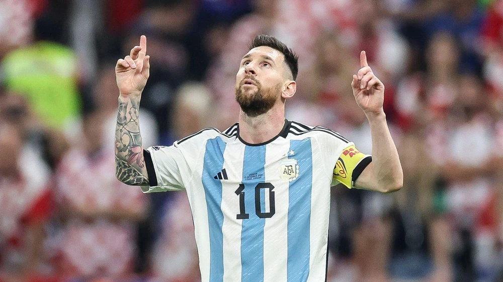 Chúa sẽ phù hộ Lionel Messi vô địch World Cup. ẢNH: GETTY
