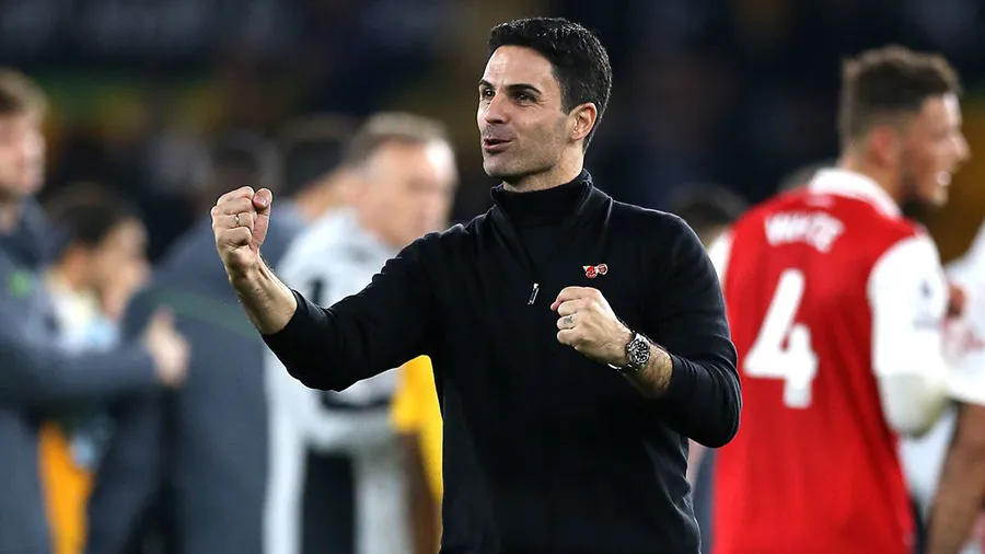 HLV Mikel Arteta muốn giải cơn khát danh hiệu Premier League cho Arsenal sau 19 năm nhưng siêu máy tính nói không. ẢNH: GETTY HLV Mikel Arteta muốn giải cơn khát danh hiệu Premier League cho Arsenal sau 19 năm nhưng siêu máy tính nói không. ẢNH: GETTY