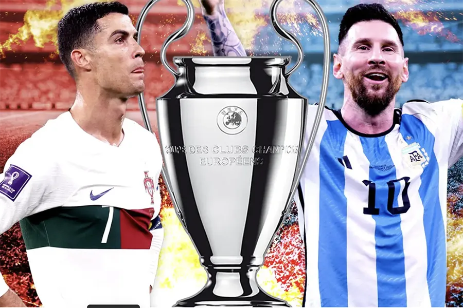 Có 11 kỷ lục của Ronaldo tại Champions League mà Messi cần phải vượt qua. ẢNH: SUN SPORTS