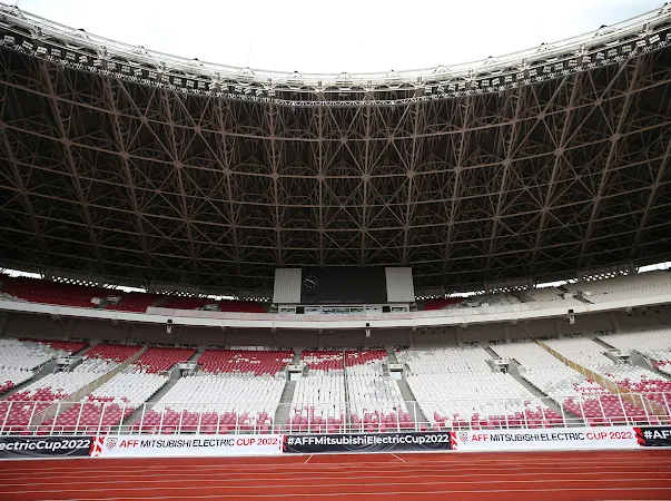 Sân vận động Bung Karno của Indonesia trước ngày thi đấu. ẢNH: ANH THỎA Sân vận động Bung Karno của Indonesia trước ngày thi đấu. ẢNH: ANH THỎA