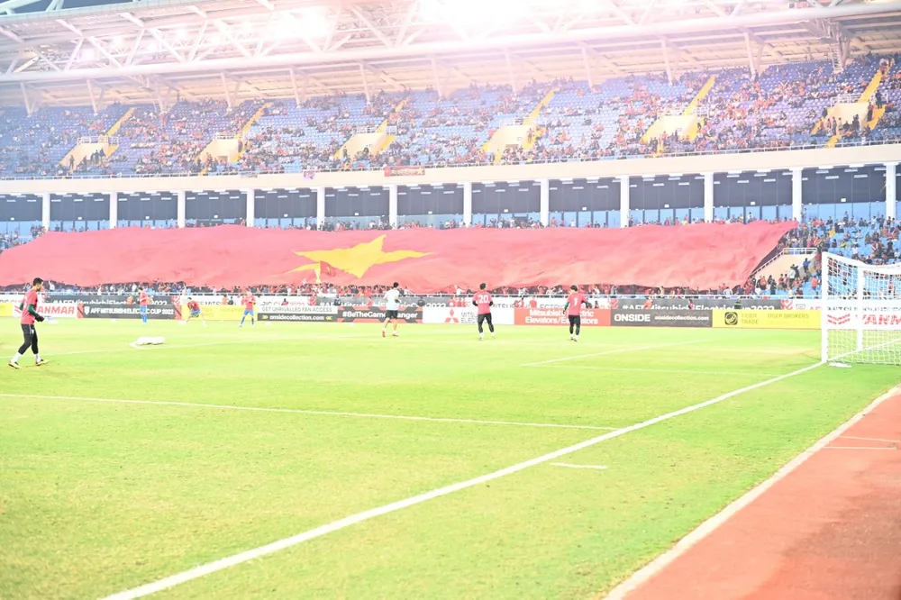 Sân Mỹ Đình trước trận đấu. ẢNH: HẢI THỊNH