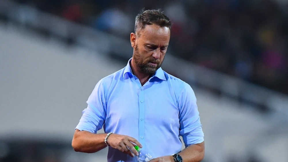 Polking tiếc vì Thái Lan bị Việt Nam gỡ hòa phút cuối. ẢNH: THAIRAITH