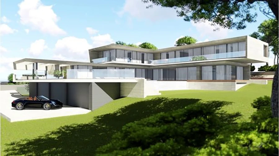 Ngôi nhà trị giá 17 triệu bảng Anh của Ronaldo đang được xây dựng ở Quinta da Marinha, Bồ Đào Nha. ẢNH: Property Connect