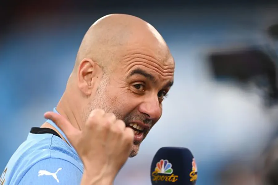 Pep Guardiola nhận lỗi về mình vì Man City có phong độ không tốt ở mùa này. ẢNH: GETTY