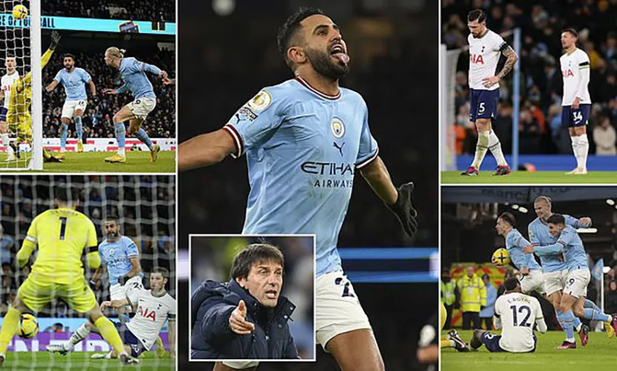 Man City ngược dòng ngoạn mục hạ Tottenham. ẢNH: DAILY MAIL
