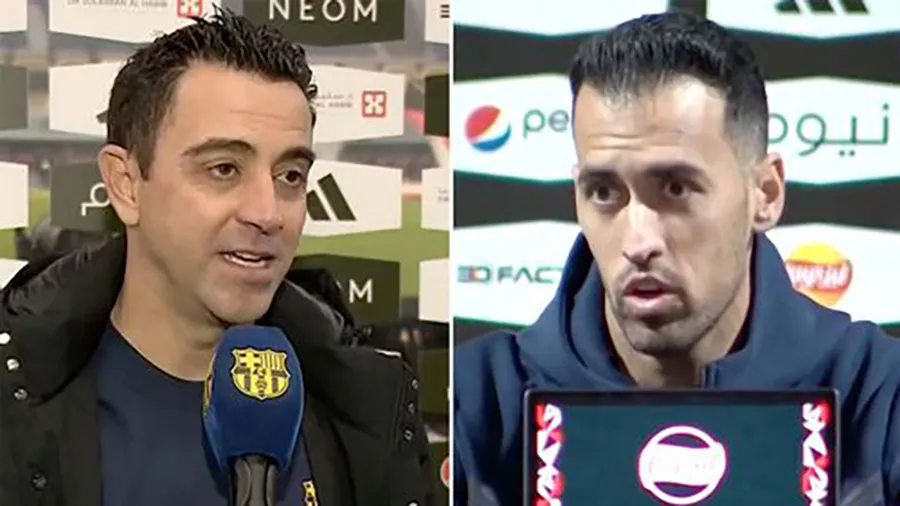 HLV Xavi muốn tìm cầu thủ thay thế cho Sergio Busquets tại Barca. ẢNH: MIRROR