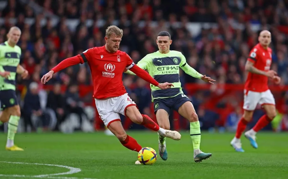 Có 1 điểm trước Man City là thành công rất lớn của Nottingham. Ảnh: Getty