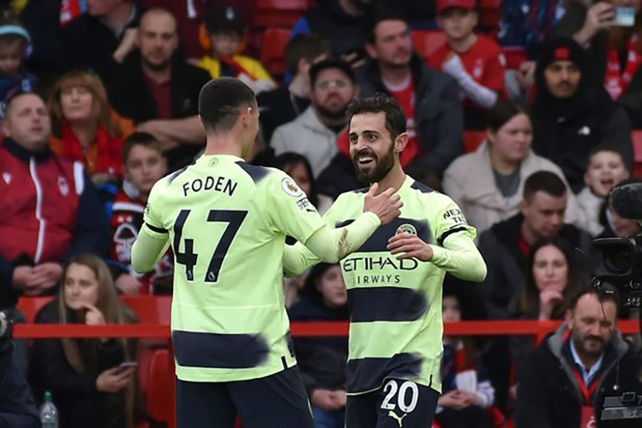 Silva mở điểm cho Man City nhưng vẫn không thể giúp đội chiến thắng. ẢNH: GETTY