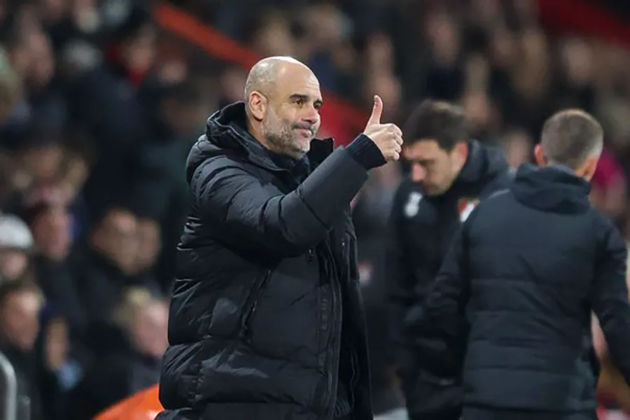 Pep Guardiola khẳng định không quan tâm đến trọng tài dù Man City bị xử ép. ẢNH: GETTY