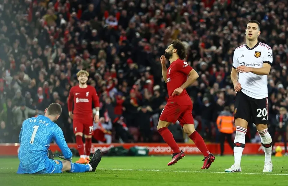 Liverpool áp đảo hoàn toàn thế trận khi dễ dàng ghi bàn vào lưới MU. Ảnh: Getty