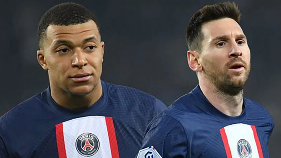 Messi và Mbappe là hai ngôi sao nhận lương cao nhất PSG hiện tại. ẢNH: MIRROR