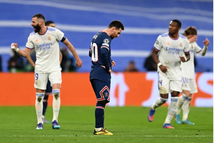 Messi không thể giúp PSG giành chiến thắng trước Real Madrid. Ảnh: GETTY