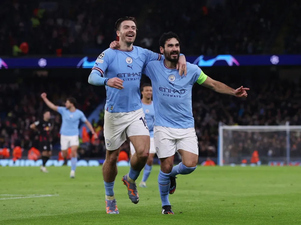 Man City dễ dàng tiến vào tứ kết với chiến thắng cách biệt ở trận lượt về. Ảnh: Getty Man City dễ dàng tiến vào tứ kết với chiến thắng cách biệt ở trận lượt về. Ảnh: Getty