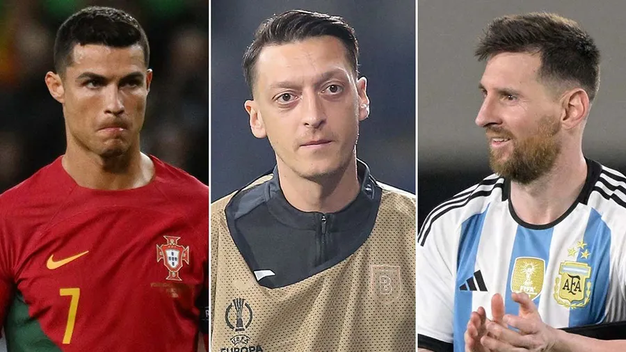Đối với Ozil thì Ronaldo xuất sắc hơn Messi. ẢNH: GETTY Đối với Ozil thì Ronaldo xuất sắc hơn Messi. ẢNH: GETTY