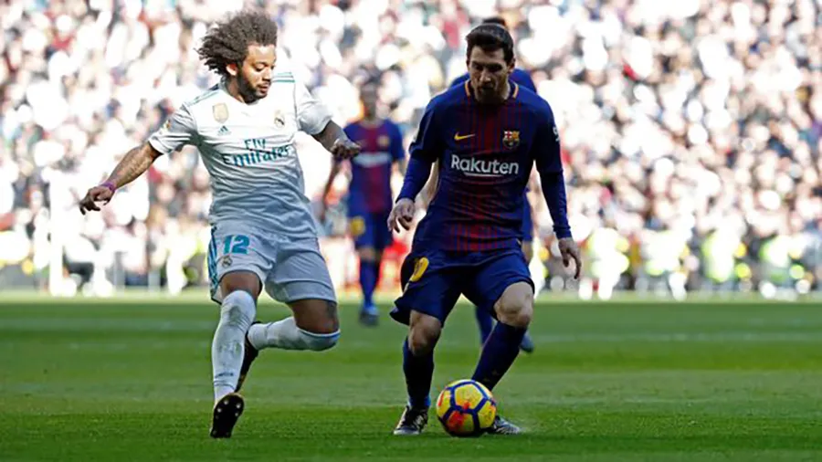 Marcelo có hơn 1 thập kỷ đối đầu với Messi trong các trận đấu El Clasico. ẢNH: GETTY