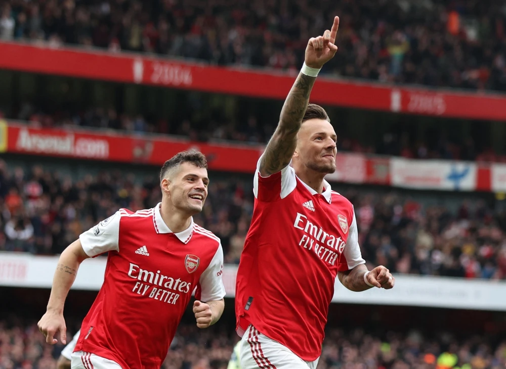 Thắng Leeds, Arsenal tiếp tục gia tăng khoảng cách với Man City lên 8 điểm Ảnh: Reuters