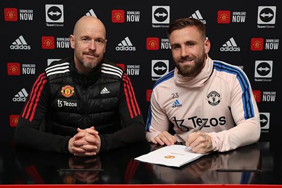 Luke Shaw vừa ký hợp đồng mới với MU. ẢNH: GETTY Luke Shaw vừa ký hợp đồng mới với MU. ẢNH: GETTY