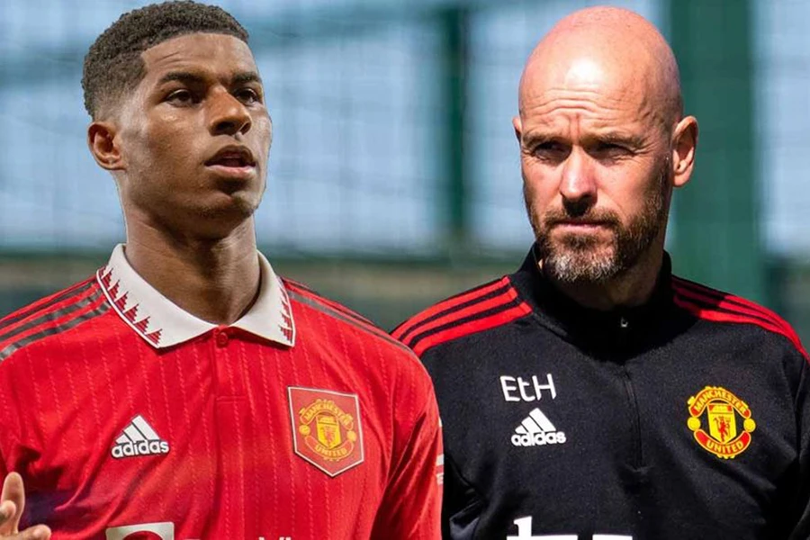 Ten Hag muốn MU đẩy nhanh quá trình ký hợp đồng mới với Rashford trước khi mùa giải năm nay kết thúc. ẢNH: MIRROR