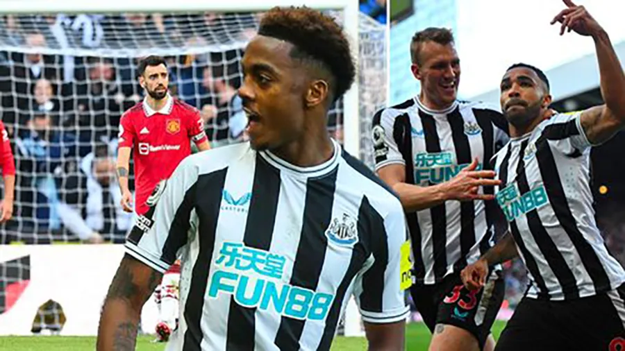 Thất bại 0-2 trước Newcastle giáng một đòn mạnh vào tham vọng vào Top 4 Premier League của MU. ẢNH: MIRROR