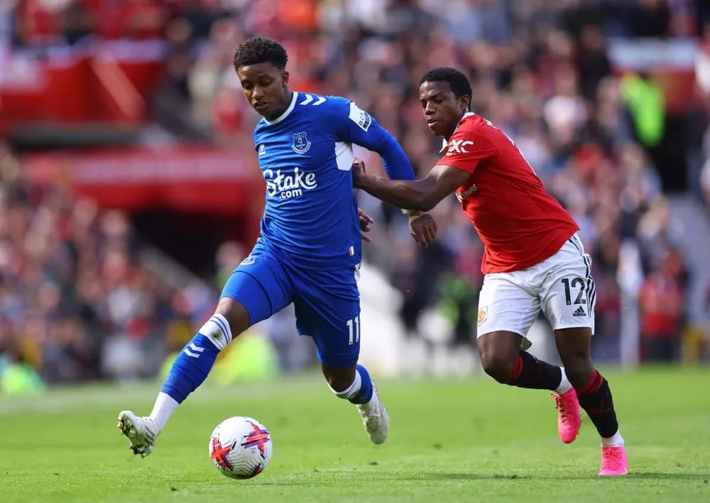 Everton quá yếu so với MU trong trận đấu này. Ảnh: Getty