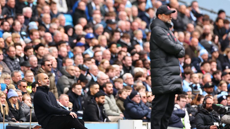 Jurgen Klopp và Pep Guardiola là 2 HLV tại vị lâu nhất Premier League hiện tại. ẢNH: GETTY