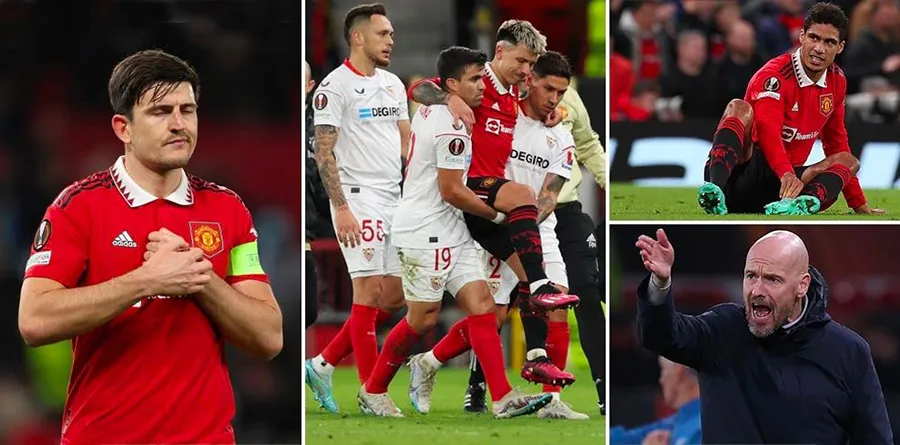 Ten Hag phải đau đầu giải quyết cuộc khủng hoảng chấn thương tại MU, đặc biệt là ở hàng thủ. ẢNH: MIRROR