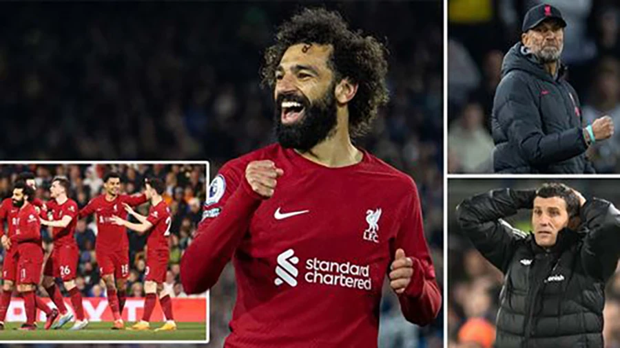 Liverpool đã "hủy diệt" Leeds United với tỉ số 6-1. ẢNH: MIRROR