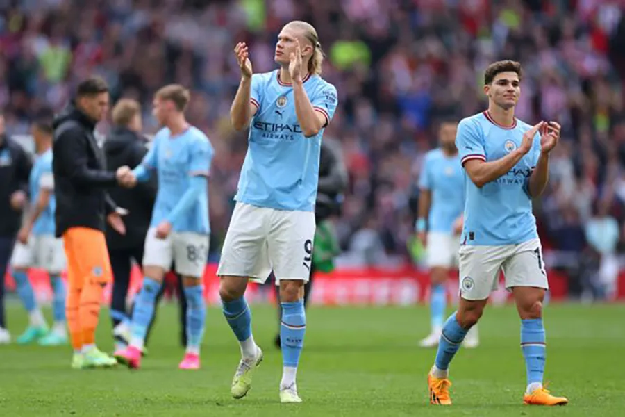 Haaland thể hiện phong độ ghi bàn khủng khiếp. ẢNH: GETTY Haaland thể hiện phong độ ghi bàn khủng khiếp. ẢNH: GETTY