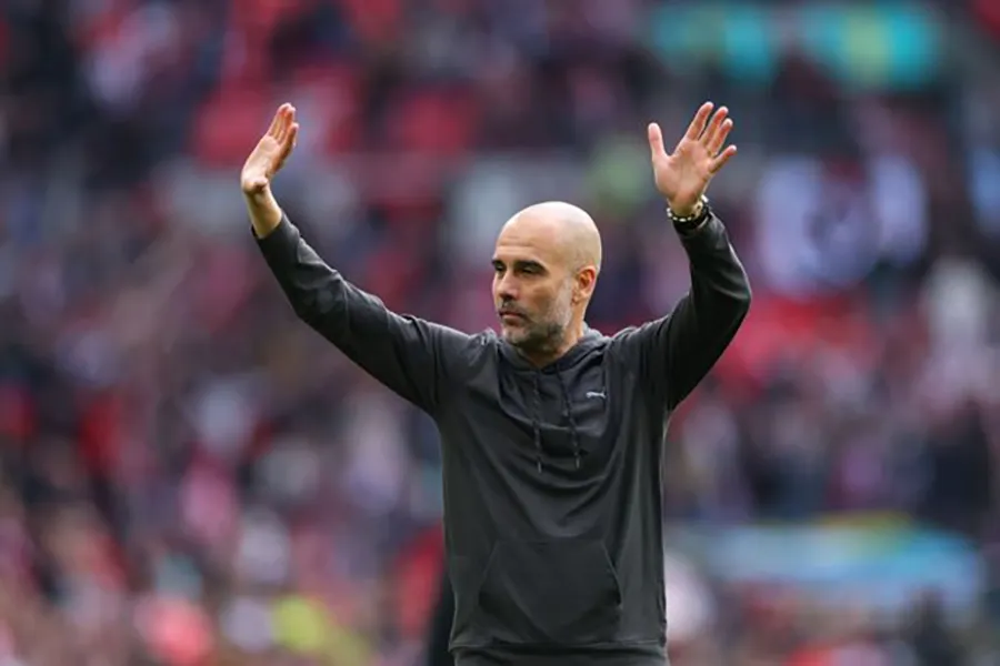 Pep Guardiola vẫn còn tiếc nuối trận thua Real Madrid ở bán kết Champions League năm ngoái. ẢNH: GETTY Pep Guardiola vẫn còn tiếc nuối trận thua Real Madrid ở bán kết Champions League năm ngoái. ẢNH: GETTY