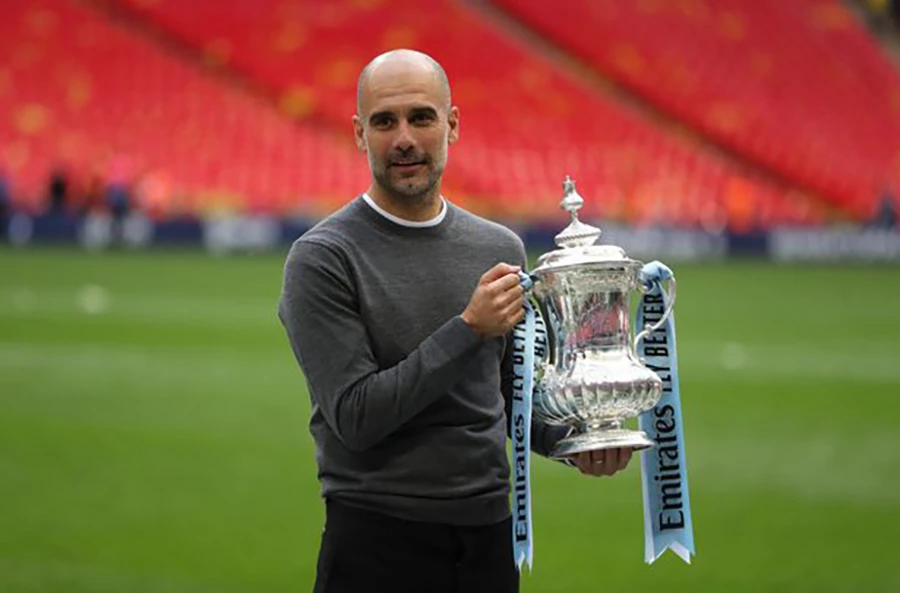 Pep Guardiola mới 1 lần đăng quang FA Cup cùng Man City trong 6 mùa giải qua. ẢNH: GETTY