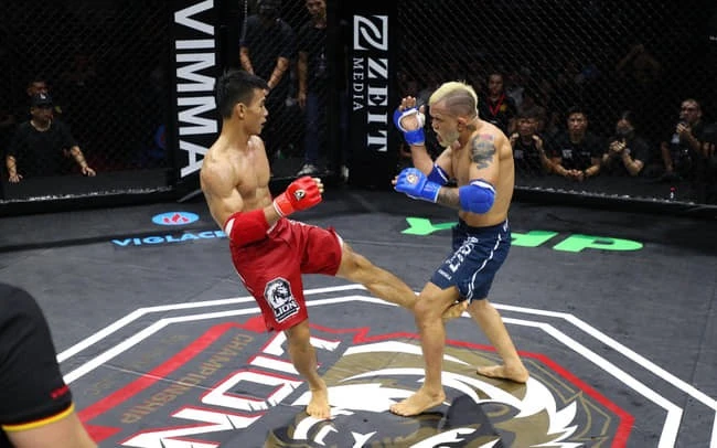 Nhiều nhận định cho rằng Oliveira hoàn toàn áp đảo Ngọc Lượng nhưng bị xử thua bằng tính điểm. ẢNH: MMAG