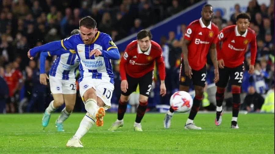 Bàn thắng trên chấm 11m của Mac Allister giúp Brighton mang về 3 điểm quý giá. Ảnh: Getty