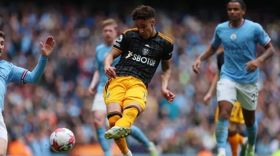 Bàn thắng của Rodrigo không thể giúp Leeds tránh một trận thua. Ảnh: Getty