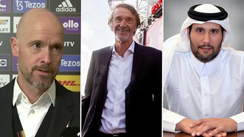 HLV Erik Ten Hag cần sớm biết chủ sở hữu mới của MU là ai để có tiền mua sắm lực lượng vào mùa hè. ẢNH: MIRROR