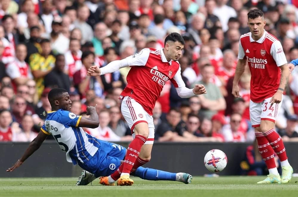 Arsenal bế tắc hoàn toàn trước hàng thủ của Brighton. Ảnh: Getty