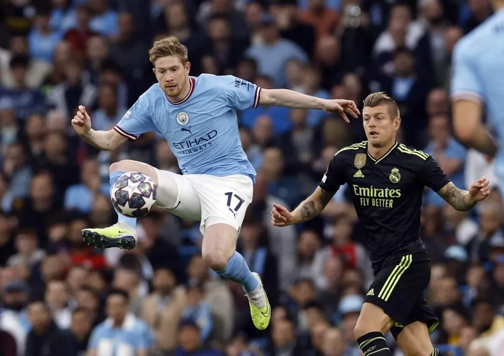 Kevin De Bruyne có trận đấu xuất sắc khi góp công lớn trong chiến thắng của Man City. Ảnh: Getty