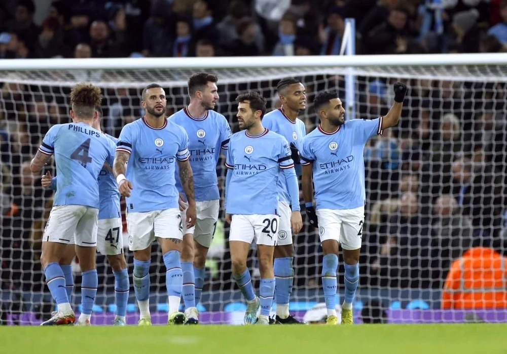 Man City đang có phong độ cao và lực lượng đồng đều ở các tuyến. Ảnh: Getty