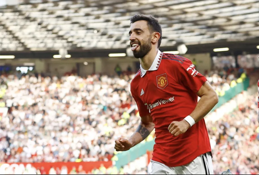 Bruno có mùa giải xuất sắc và đeo băng đội trưởng MU xuyên suốt. ẢNH: REUTERS