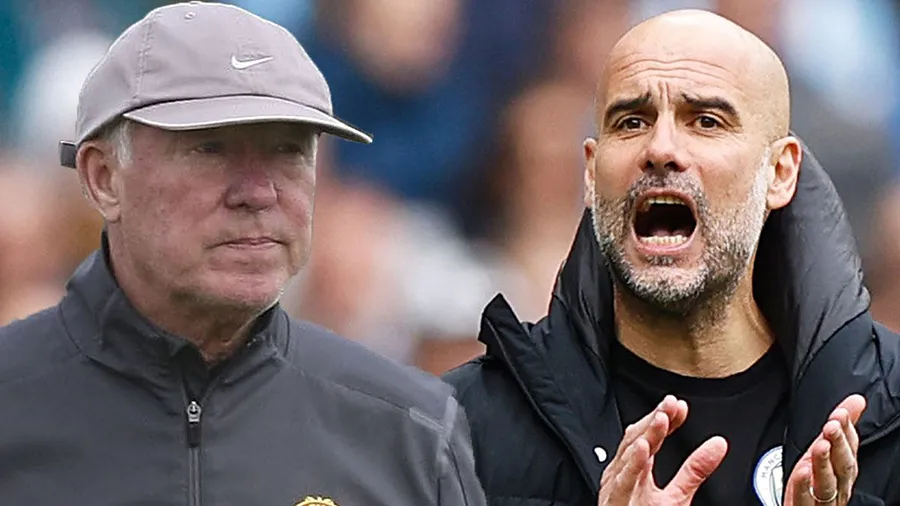 Neville cho rằng Pep Guardiola có thể sánh ngang hàng với Sir Alex Ferguson. ẢNH: MIRROR Neville cho rằng Pep Guardiola có thể sánh ngang hàng với Sir Alex Ferguson. ẢNH: MIRROR